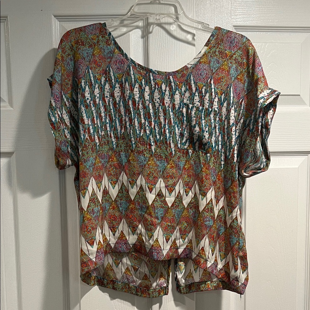 Fire Los Angeles Multicolor Geometric Blouse